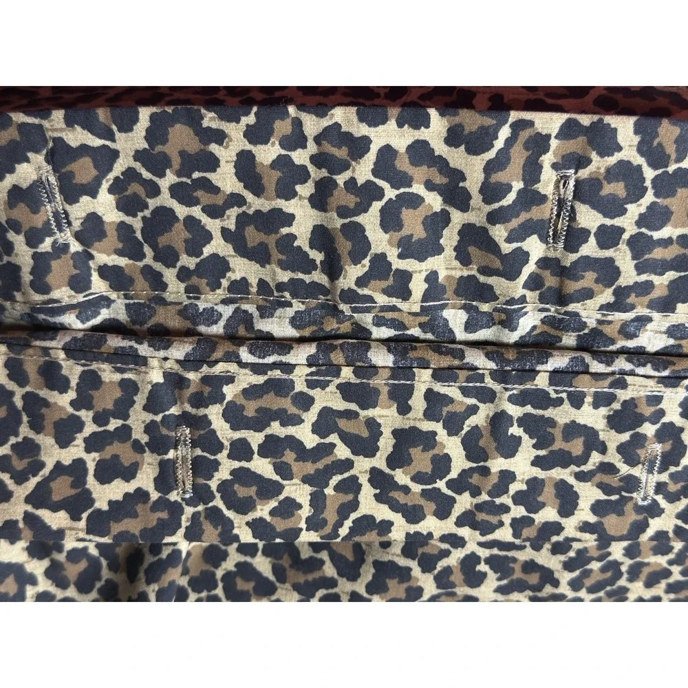 Croscill Shower Curtain Animal Print Vtg Leopard Brown Cloth Aragon Discontinued